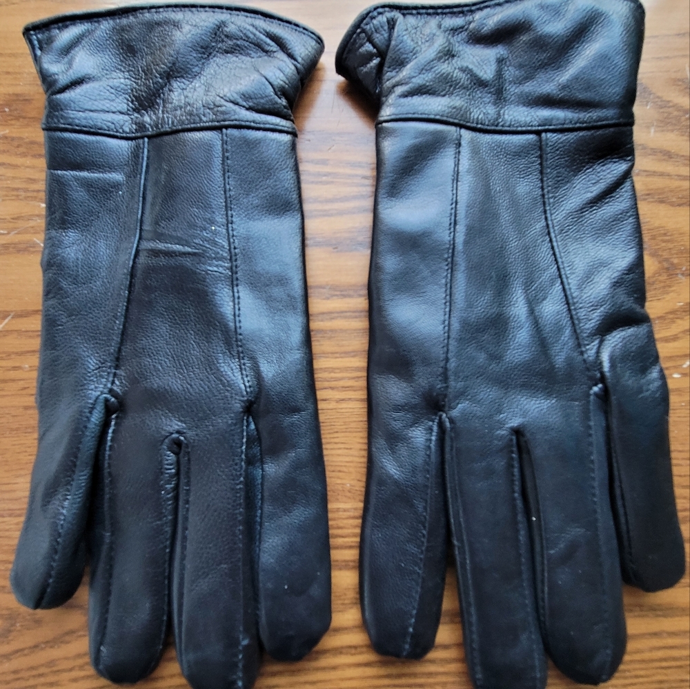 BLACK LEATHER GLOVES | 3M THINSULATE